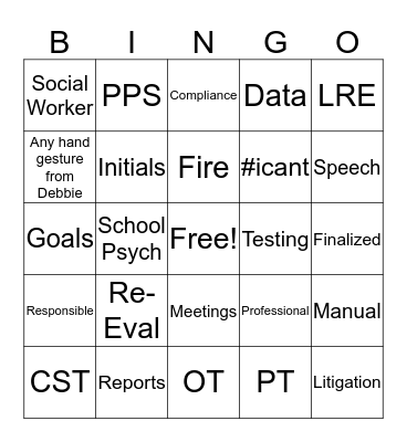 PPS Bingo Card