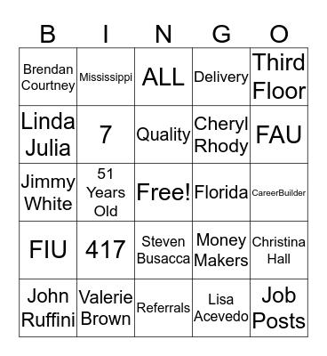 HealthTrust Workforce Solutions Bingo Card