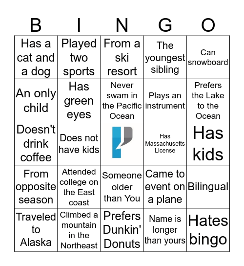 Know Your Neighbor Bingo Card