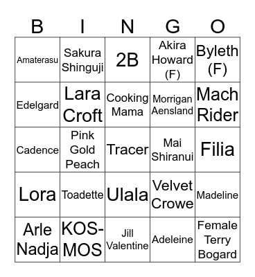 Fem newcomer predictions Bingo Card