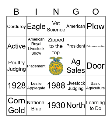 FFA BINGO Card