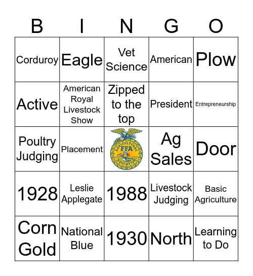 FFA BINGO Card