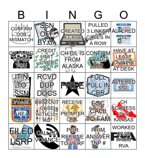 CALL CENTER BINGO Card