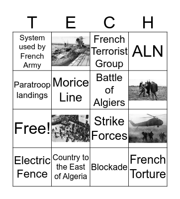 French Technologies Bingo Card