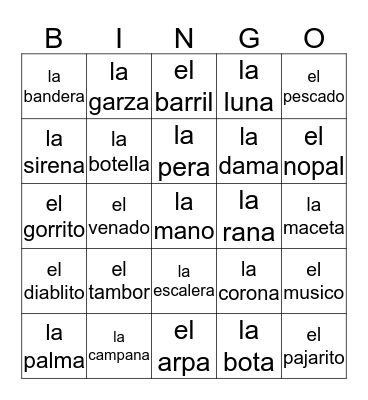 Loteria Mi Pueblito Bingo Card