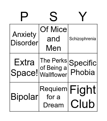 Abnormal Bingo Card
