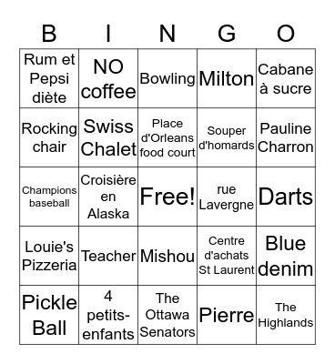 BING-ETTE Bingo Card