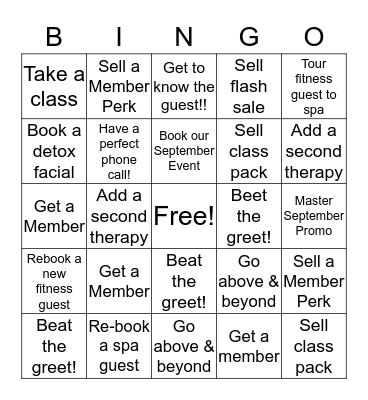 Back to Basics Bingo Card