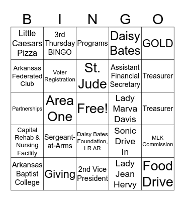 2019 TLOD Retreat "Surviving to Thriving" Bingo Card