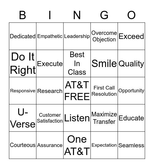 Effortless Starts With You Bingo Card