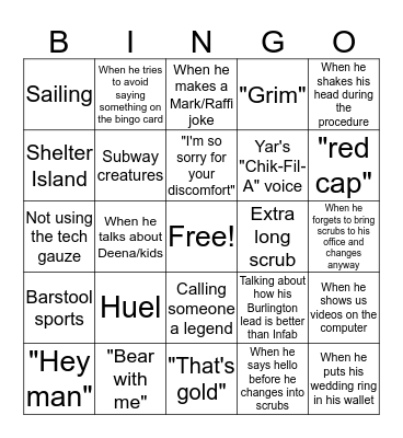 Bingo-baum: The Remix Bingo Card