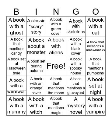 Halloween Bingo Card