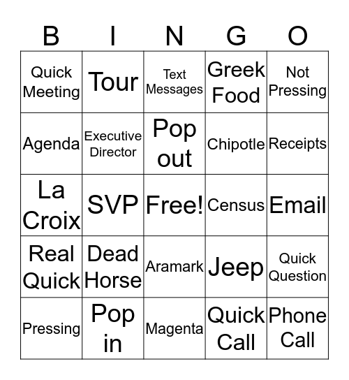 It's all about Ty Bingo Card