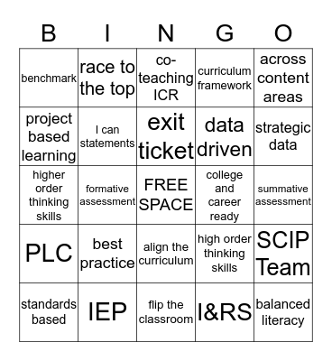Buzzword Bingo Card