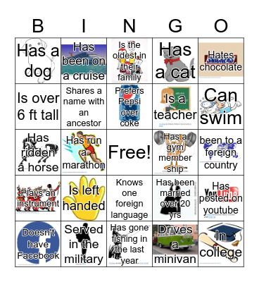 Redden Family Reunion Bingo Card