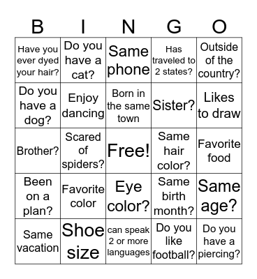 Bingo Card