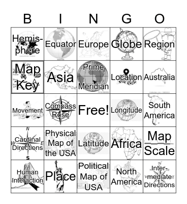 Geography Bingo Card