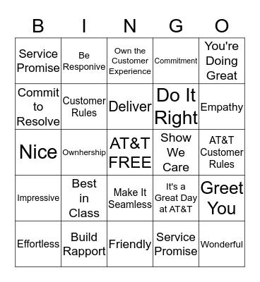 Effortless Starts With You Bingo Card