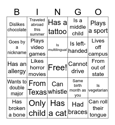Home Slice FIG BINGO Card