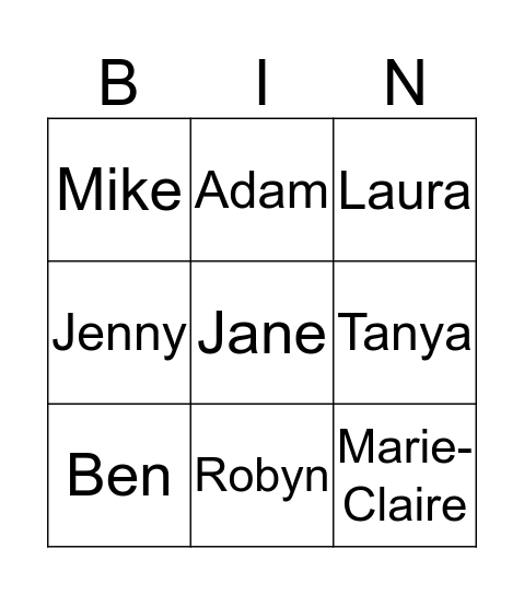 QKS English Department Bingo Card