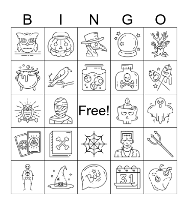 Wicked Halloween Bingo Card
