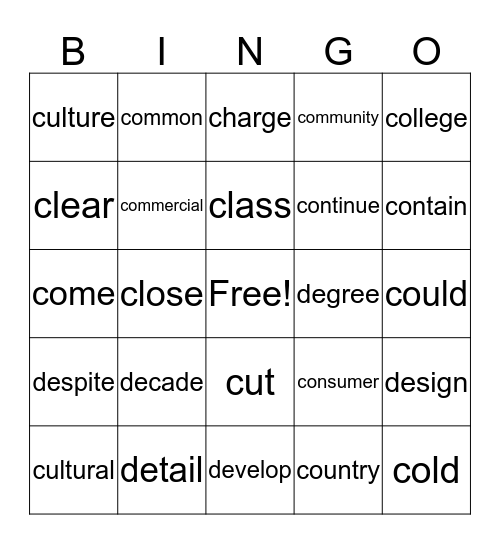 Matthias Bingo Card