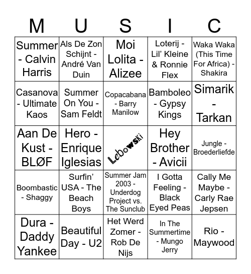 405 Bingo Card