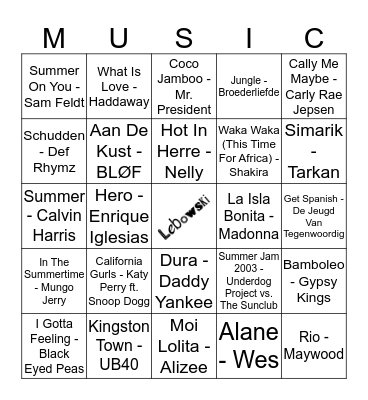 409 Bingo Card