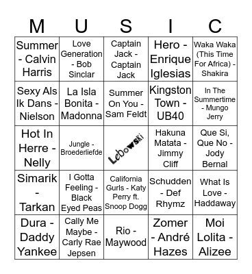 414 Bingo Card