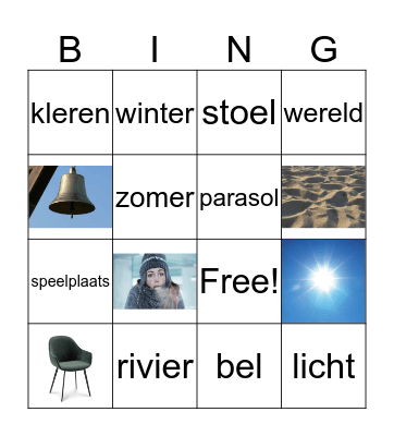 T'is weer voorbij die mooie zomer Bingo Card