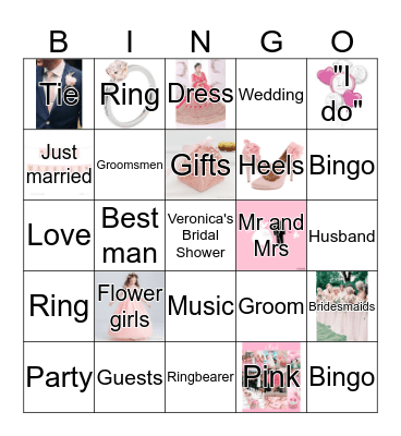 Veronica's Bridal Bingo Card