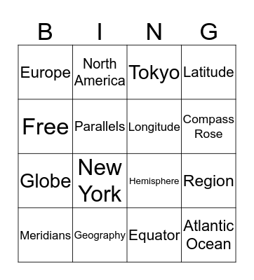 Chapter 1 Section 2 Bingo Card