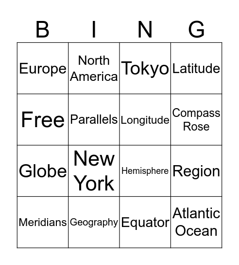 Chapter 1 Section 2 Bingo Card