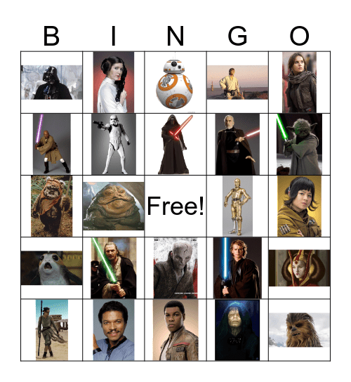 Star Wars Reads Day Bingo Card