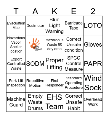 EHS Bingo Card