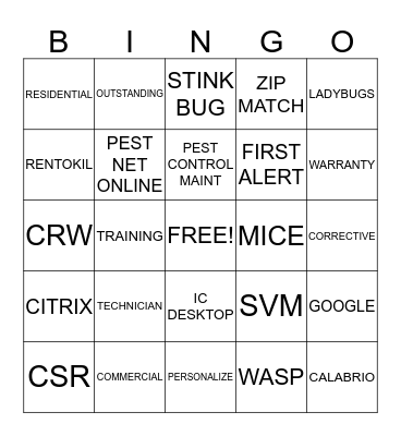 CUSTOMER SERVICE WEEK BINGO Card