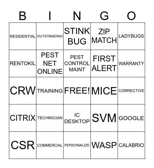 CUSTOMER SERVICE WEEK BINGO Card