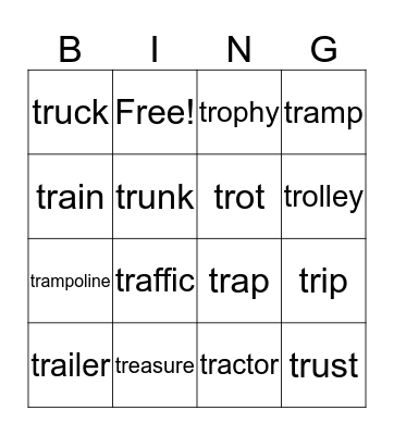 TR-ingo Bingo Card