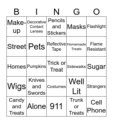 HALLOWEEN Bingo Card