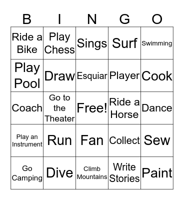 En tu tiempo libre... Bingo Card