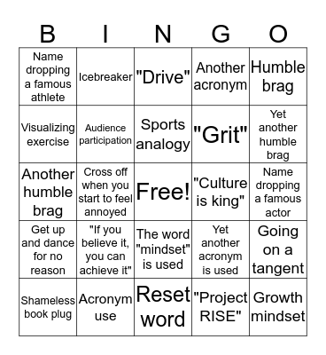 Saving Our Sanity During SPED Retreat Bingo Card