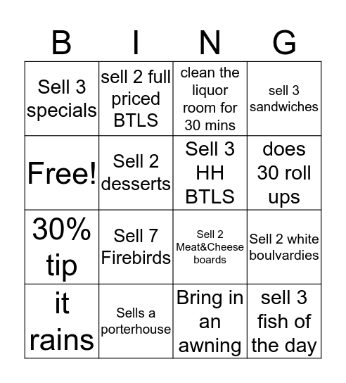 Gemelli! Bingo Card