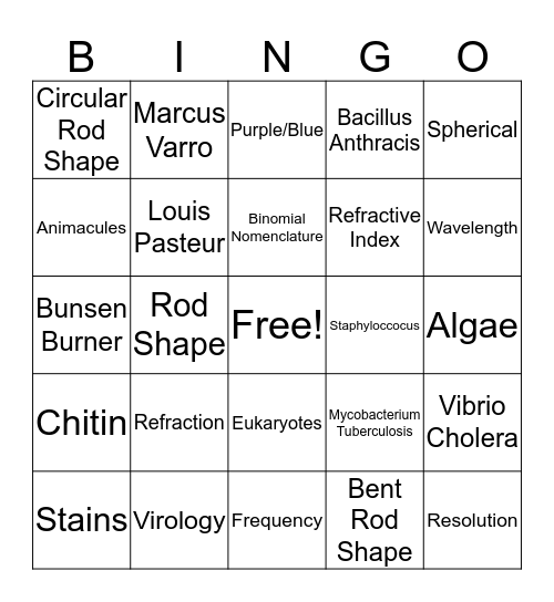 SI Bingo Card Bingo Card