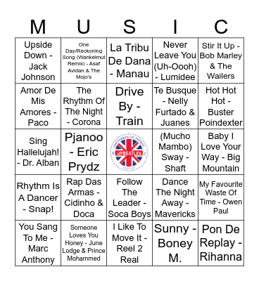 110 Bingo Card