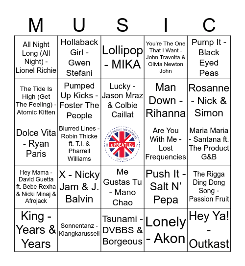 201 Bingo Card