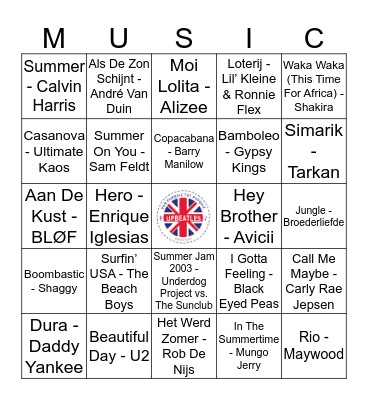 405 Bingo Card