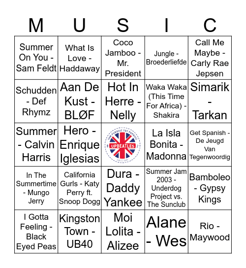 409 Bingo Card