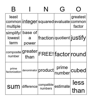 Grade Level 2nd 6 weeks Bingo Card