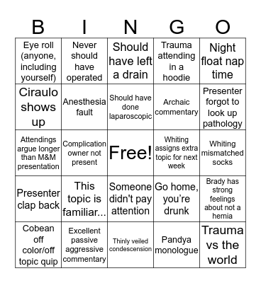 M&M Bingo (8/29) Bingo Card