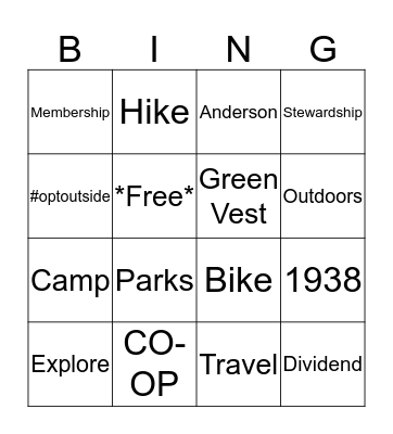 REI BINGO Card